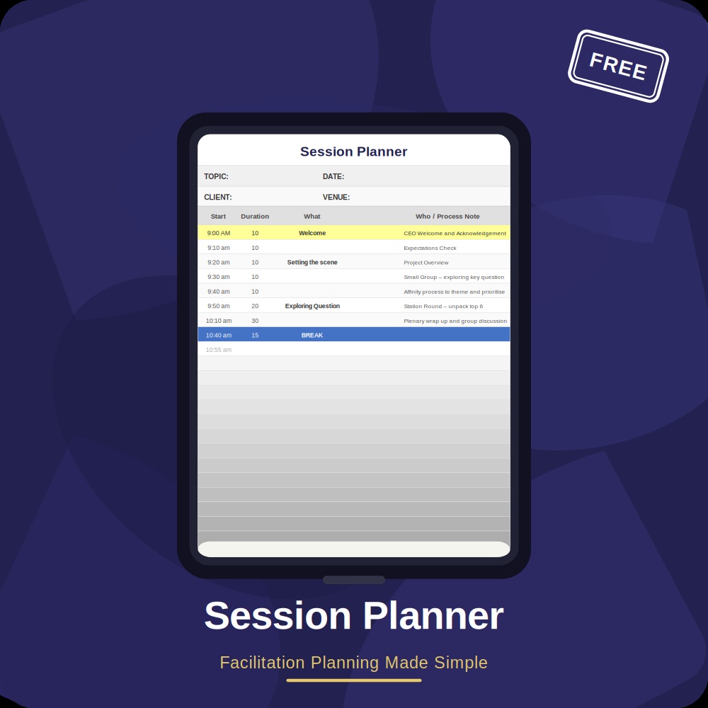 [PSP] Session Planner (Excel)
